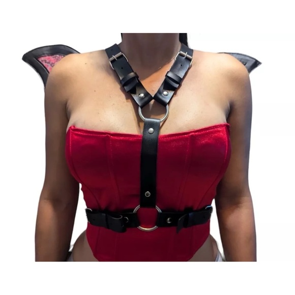 DAISY CORSETS WOMEN RED WINGS BODY HARNESS Halloween Costume - Picture 2 of 5